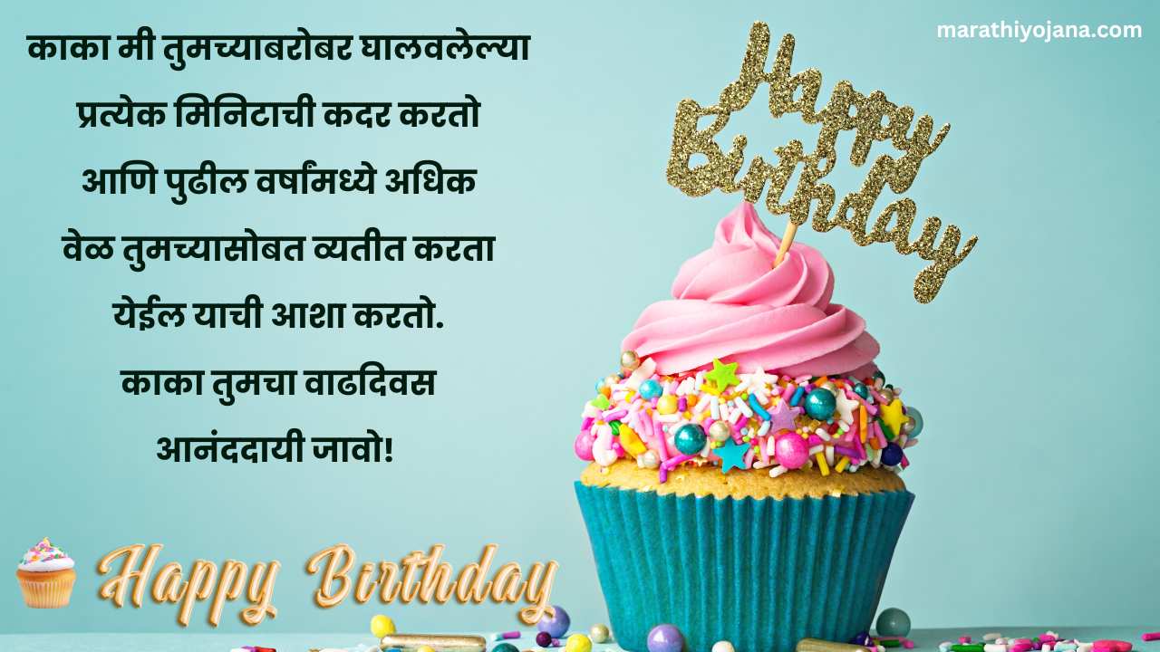 Happy birthday wishes for KAKA in Marathi text